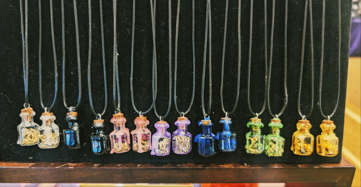 Colored Spell Jar Pendant