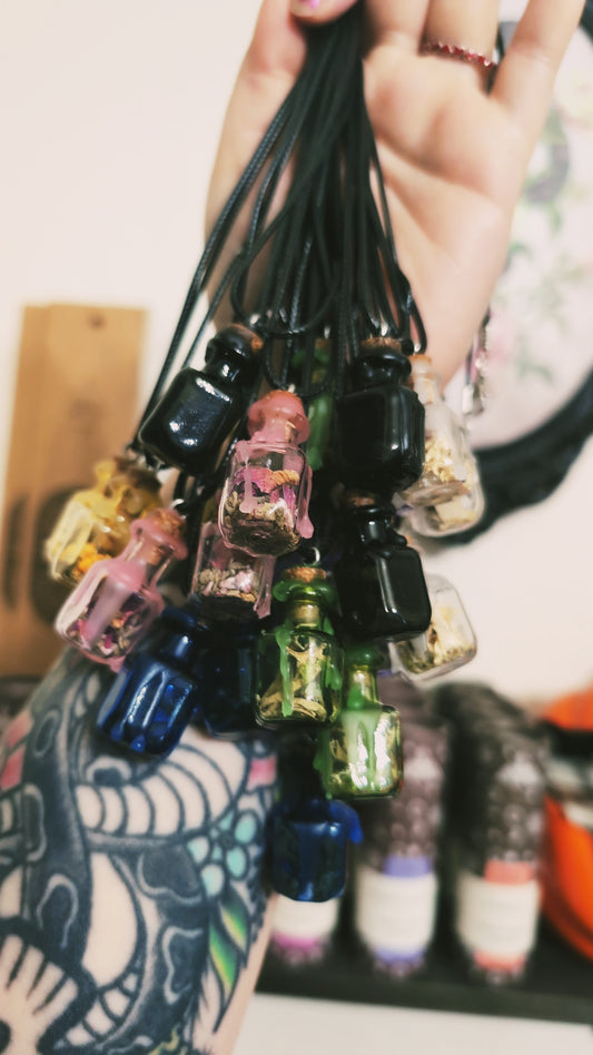 Colored Spell Jar Pendant