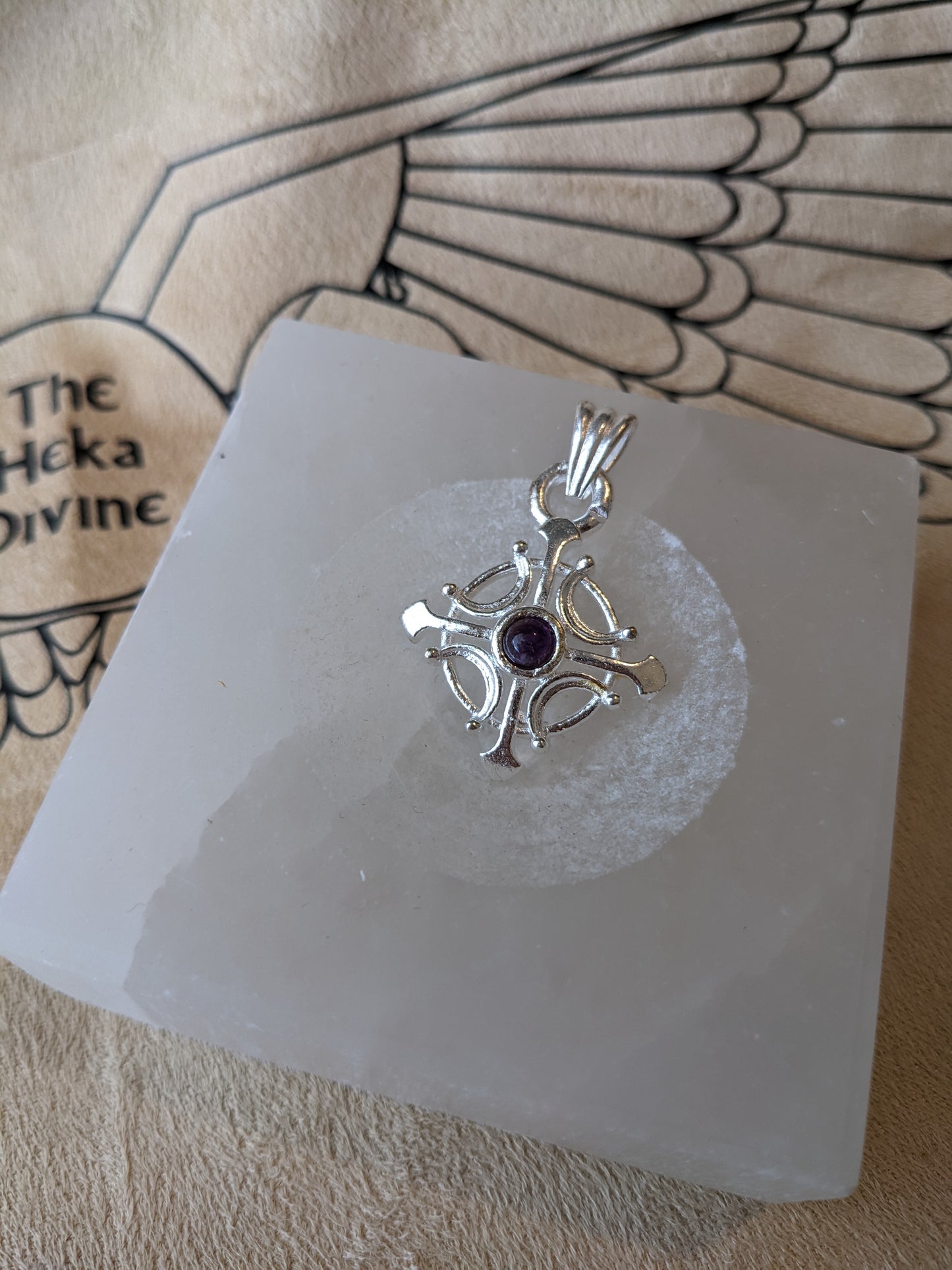 Cross Cresent Moon Pendant