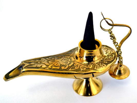 Brass Genie Lamp Cone Burner